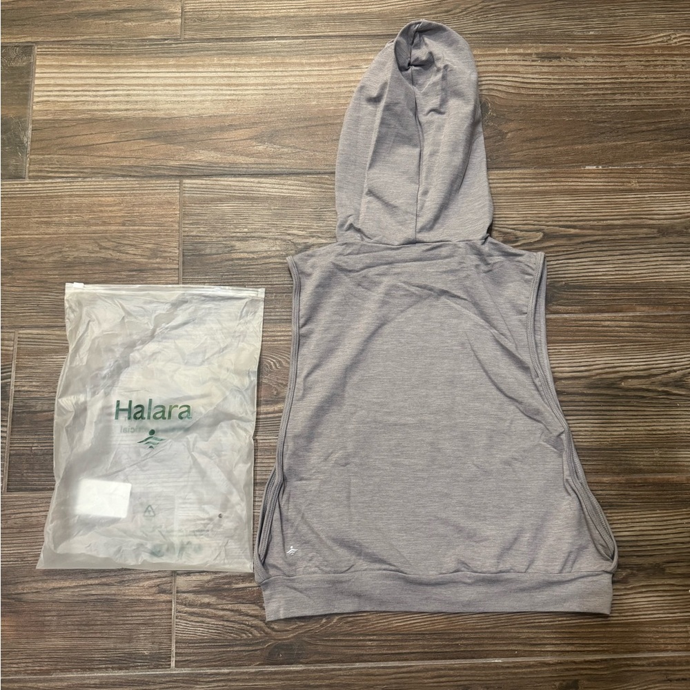 Halara NEW Gray Sleeveless Hoodie Top - Picture 5 of 6